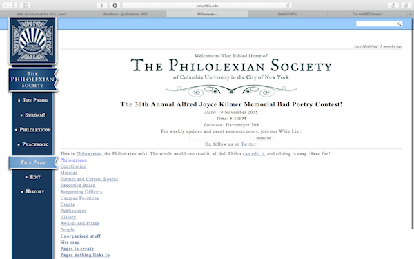 screenshot of philo.org